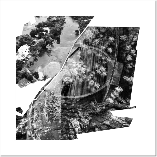 big wetland city urban collage photo art ecopop in nature landscape black & white Wall Art by jorge_lebeau